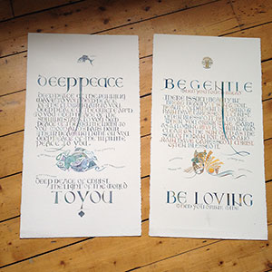 Deep Peace  -  calligraphy detail